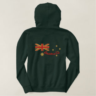 Australian Goldie Flag Embroidery Embroidered Hoodie