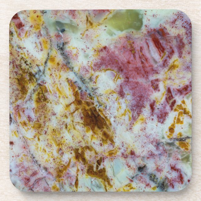 Australian Green Opalite Slab Beverage Coaster (Front)