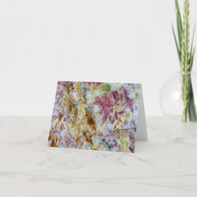 Australian Green Opalite Slab Note Card (Front)