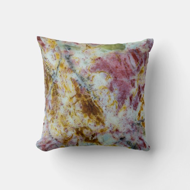 Australian Green Opalite Slab Throw Pillow (Front)