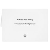 Australian Green Tree Frog Cards (Back Horizontal)