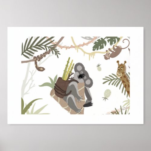 Australian grey Koala  Foil Prints