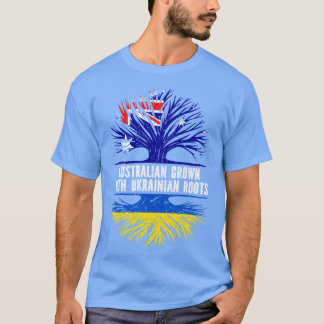 Australian Grown with Ukrainian Roots Flag T-Shirt