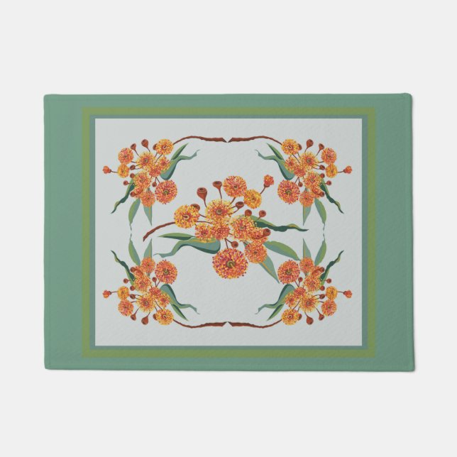 Australian gum blossoms doormat (Front)