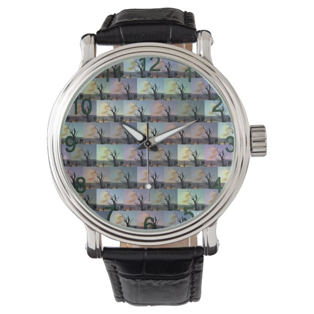 Australian Gum Tree Abstract Art, Watch (Front)