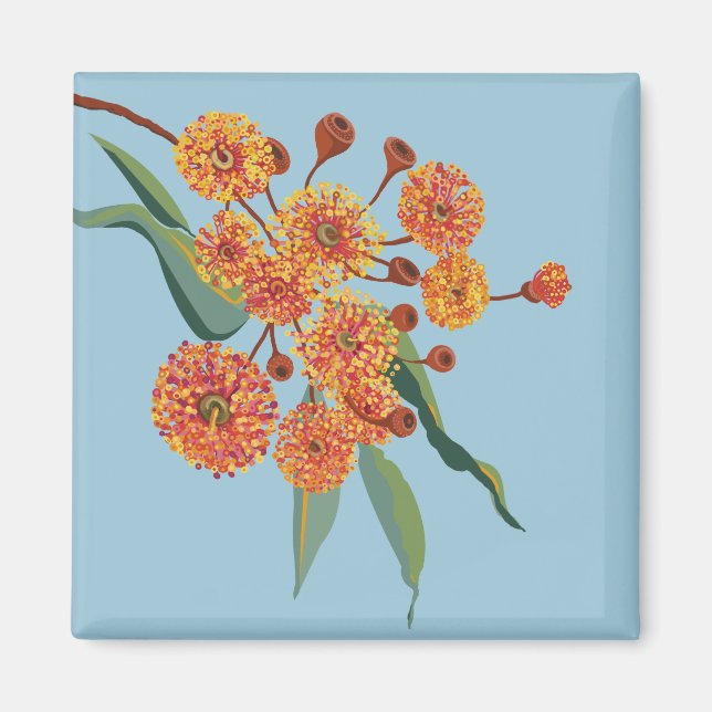 Australian gum tree blossoms magnet (Front)
