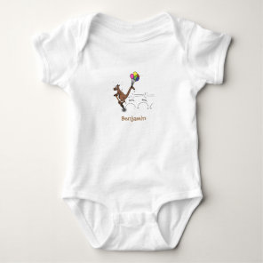 Australian humor kangaroo cartoon illustration baby bodysuit