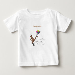 Australian humor kangaroo cartoon illustration baby T-Shirt