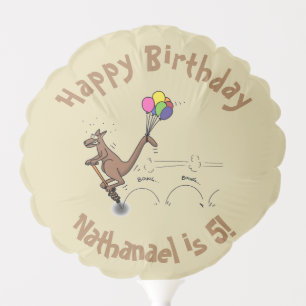 Australian humor kangaroo cartoon illustration balloon