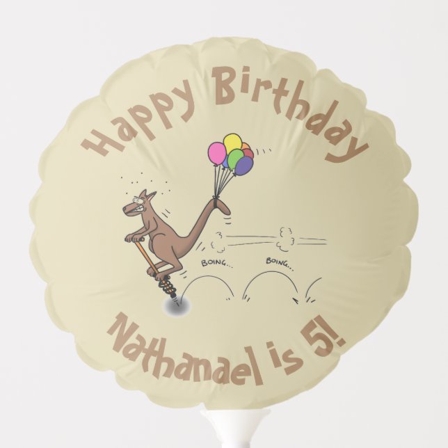 Australian humor kangaroo cartoon illustration balloon (Front)