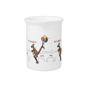 Australian humor kangaroo cartoon illustration beverage pitcher