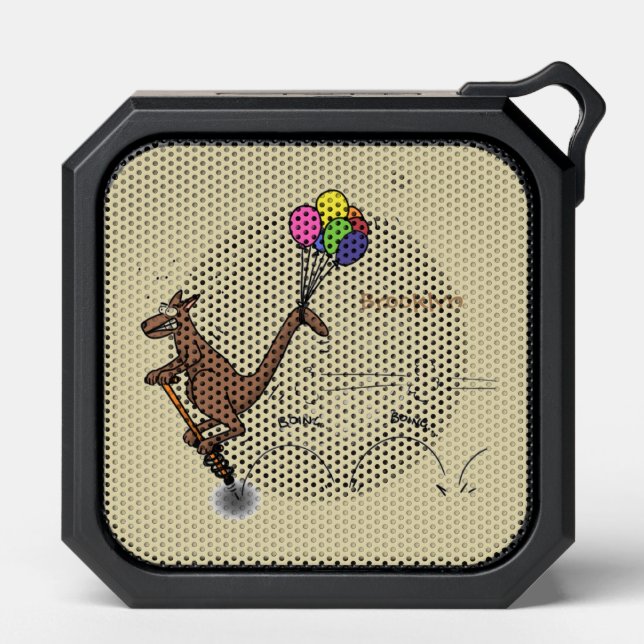 Australian humor kangaroo cartoon illustration bluetooth speaker (Front)