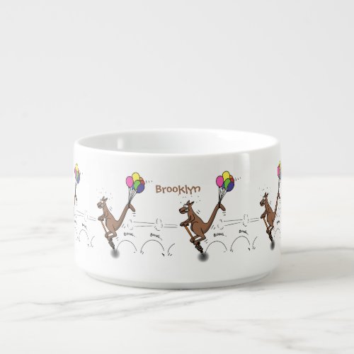 Australian humor kangaroo cartoon illustration bowl