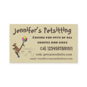 Australian humor kangaroo cartoon illustration business card