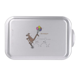Australian humor kangaroo cartoon illustration cake pan