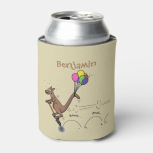Australian humor kangaroo cartoon illustration can cooler