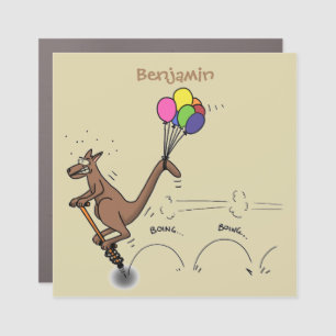 Australian humor kangaroo cartoon illustration car magnet