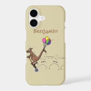 Australian humor kangaroo cartoon illustration iPhone 17 case