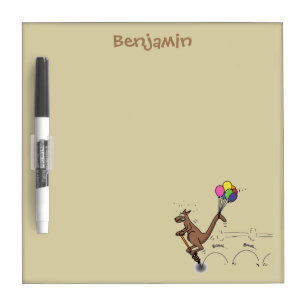 Australian humor kangaroo cartoon illustration dry erase board