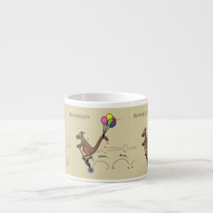 Australian humor kangaroo cartoon illustration espresso cup