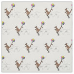 Australian humor kangaroo cartoon illustration fabric