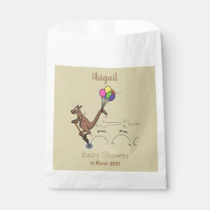 Australian humor kangaroo cartoon illustration favor bag