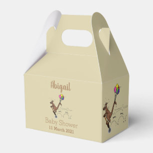 Australian humor kangaroo cartoon illustration favor boxes