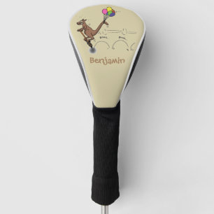 Australian humor kangaroo cartoon illustration golf head cover