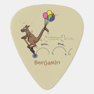 Australian humor kangaroo cartoon illustration guitar pick