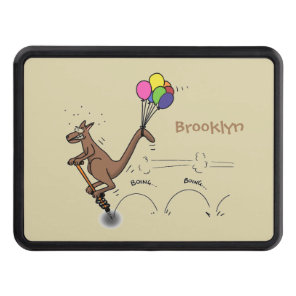 Australian humor kangaroo cartoon illustration hitch cover