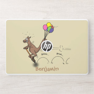 Australian humor kangaroo cartoon illustration  HP laptop skin