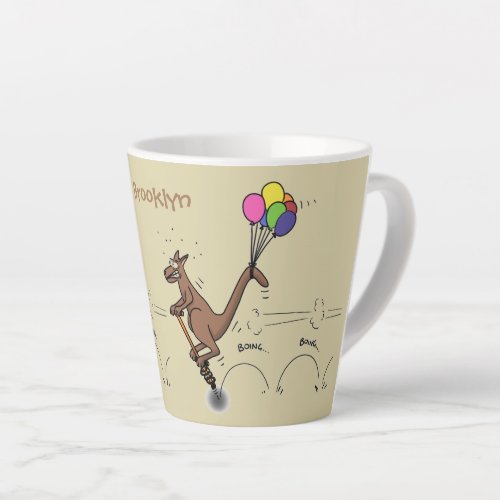 Australian humor kangaroo cartoon illustration latte mug