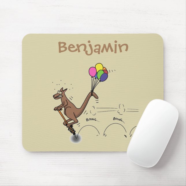 Australian humor kangaroo cartoon illustration mouse pad (With Mouse)