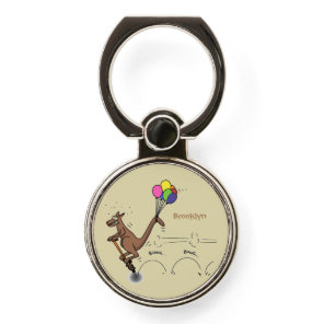 Australian humor kangaroo cartoon illustration phone ring stand