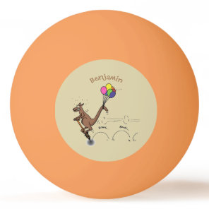 Australian humor kangaroo cartoon illustration ping pong ball