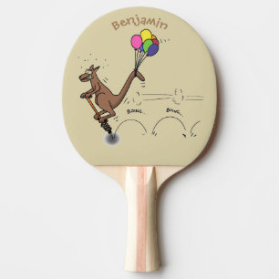 Australian humor kangaroo cartoon illustration ping pong paddle