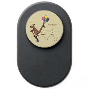 Australian humor kangaroo cartoon illustration PopSocket