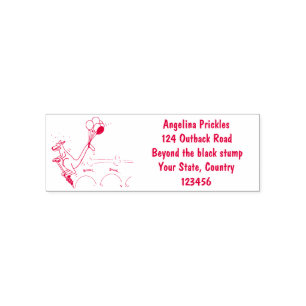 Australian humor kangaroo cartoon illustration self-inking stamp