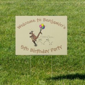 Australian humor kangaroo cartoon illustration sign