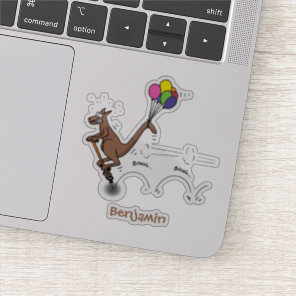 Australian humor kangaroo cartoon illustration sticker
