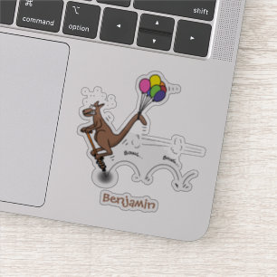 Australian humor kangaroo cartoon illustration sticker