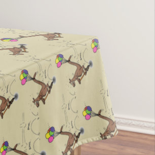 Australian humor kangaroo cartoon illustration tablecloth