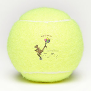 Australian humor kangaroo cartoon illustration tennis balls