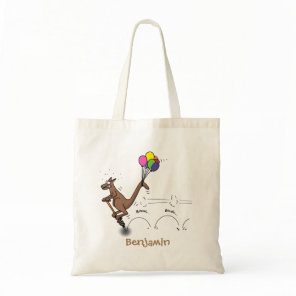 Australian humor kangaroo cartoon illustration tote bag