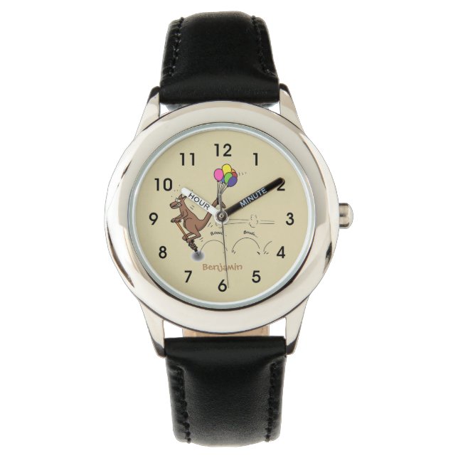 Australian humor kangaroo cartoon illustration watch (Front)