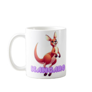 Australian humour cut kangaroo carton mug