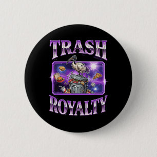 Australian Ibis Bird Bin Chicken Eating Trash Gala Button