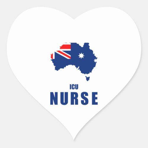 Australian ICU Nurse Heart Sticker