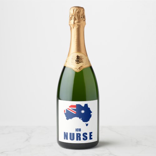 Australian ICU Nurse Sparkling Wine Label