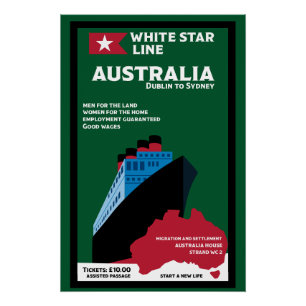 Australian Immigration Vintage Art Poster